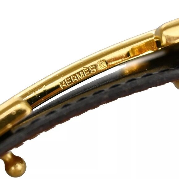 HERMES H Logo Constance Reversible Buckle Belt Leather Black Brown 85RH305 - Picture 5 of 12